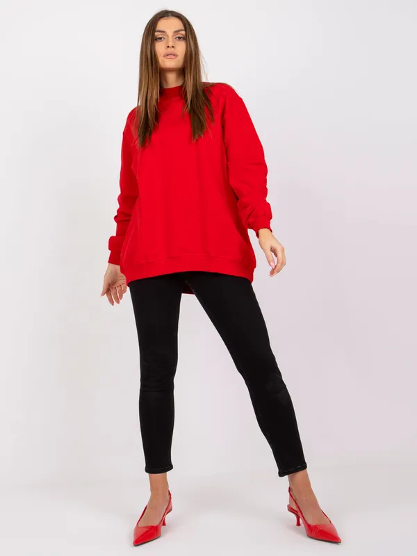 Casualowa bluza o kroju oversize z półgolfem - widok 2