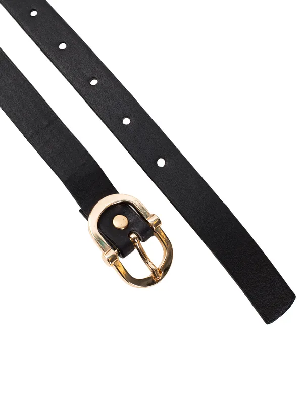 Klasyczny pasek z subtelną klamrą do spodni - widok 2