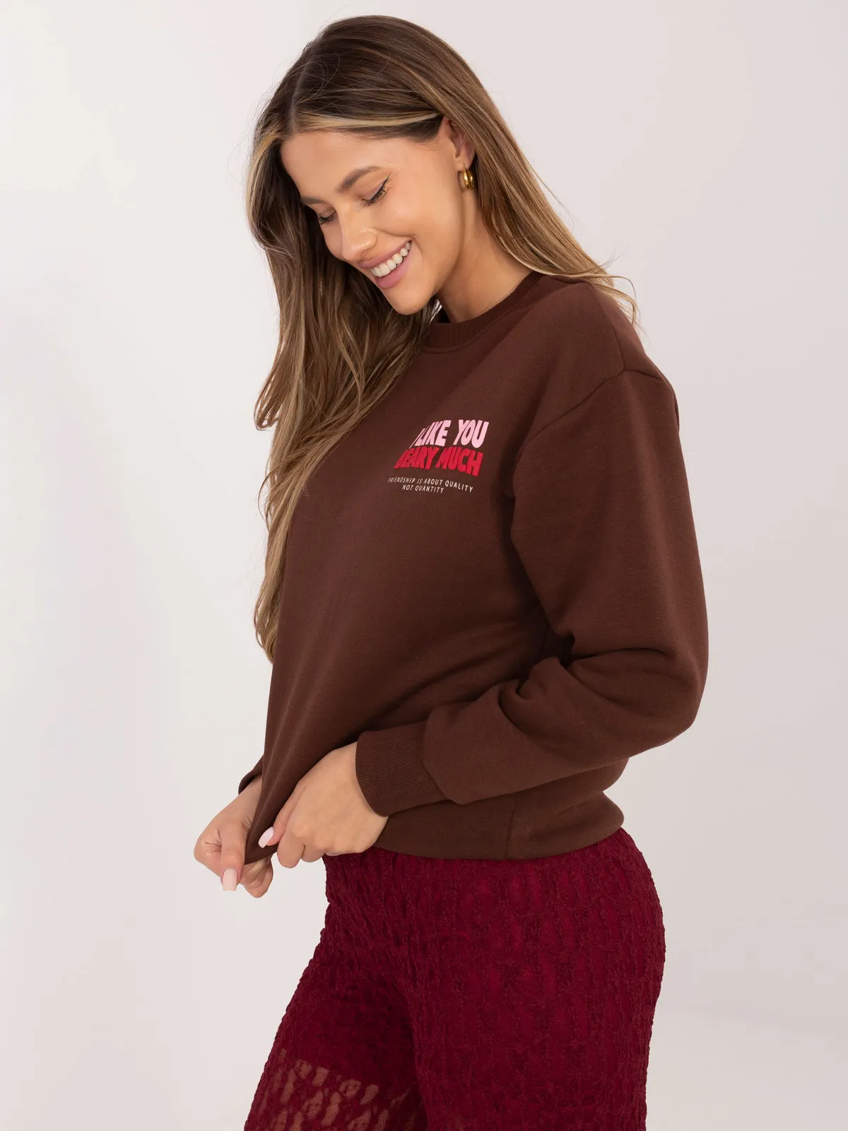 Bluza oversize z graficznym nadrukiem misiów - zdjęcie 4