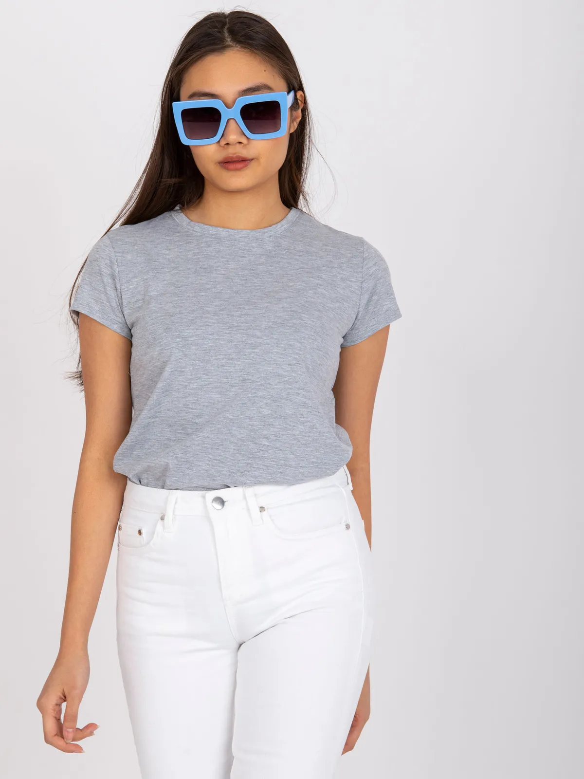 Szary t-shirt Peachy - zdjęcie 1