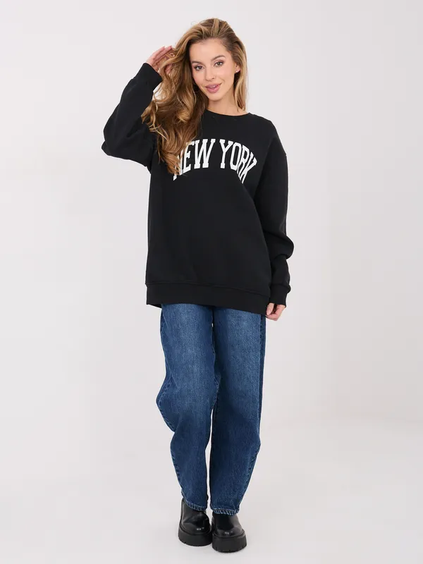 Bluza oversize z nadrukiem w stylu retro - widok 2