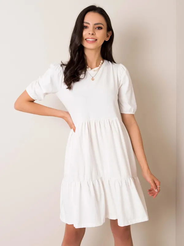 RUE PARIS Liliowa sukienka oversize - widok 2