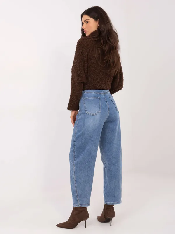 Casualowe spodnie typu slouchy z wysokim stanem - widok 2
