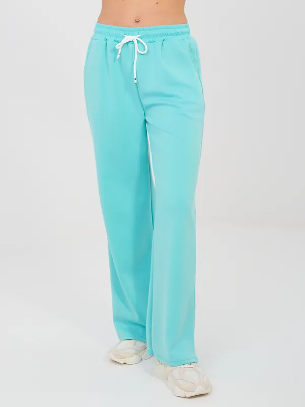 Casualowe spodnie dresowe o kroju wide leg