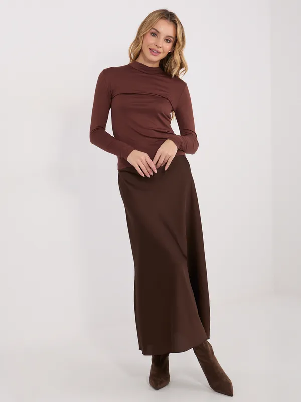 Dopasowana bluzka z półgolfem o kroju basic