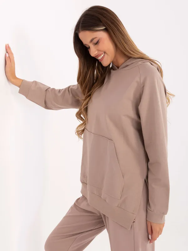 Bluza z kapturem o swobodnym kroju oversize - widok 2