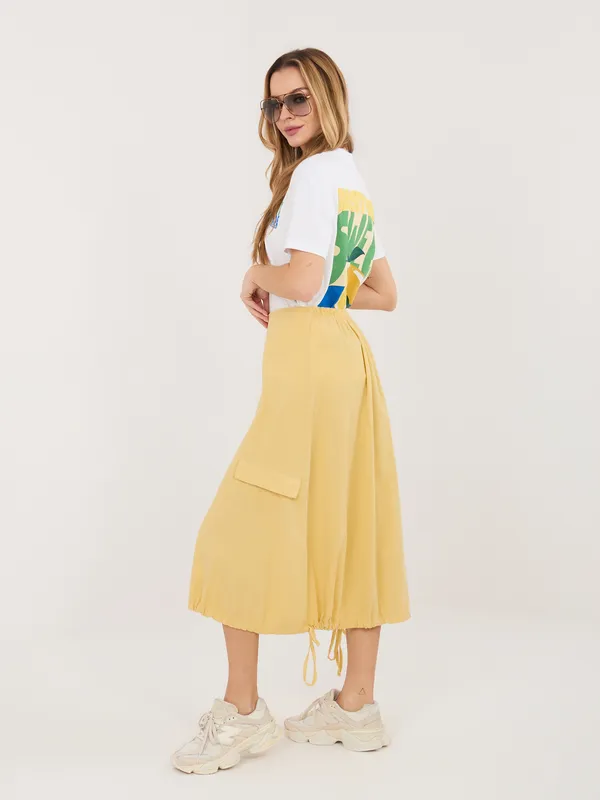 Spódnica midi cargo z regulowanym dołem