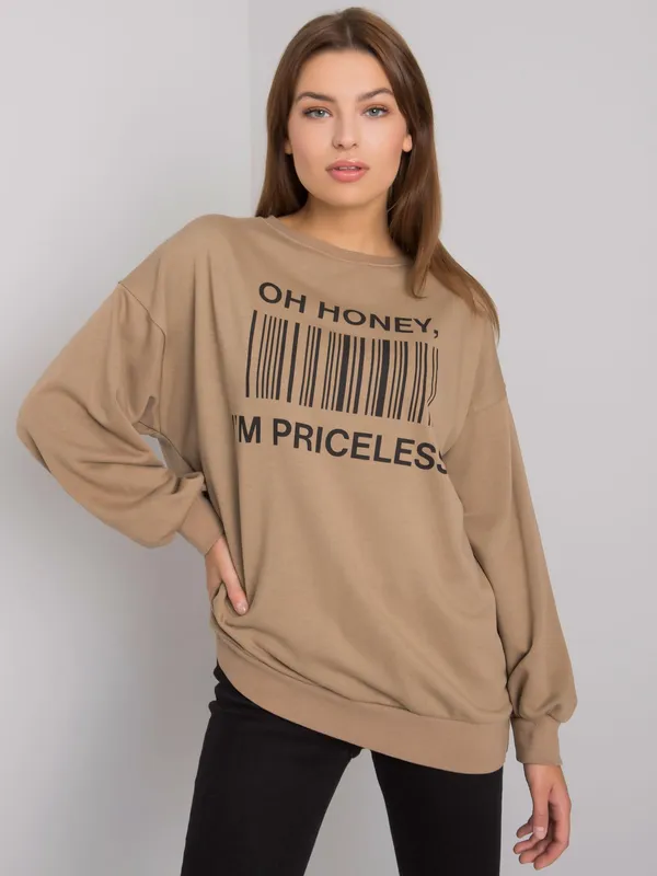 Beżowa bluza z printem