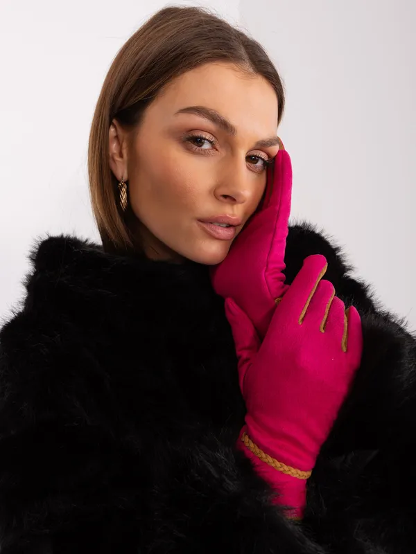 Zielone eleganckie rękawiczki damskie