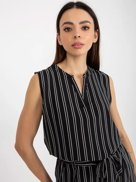 Różowa boho bluzka we wzory bez rękawów FRESH MADE