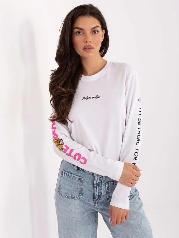 Longsleeve oversize z graficznym nadrukiem na plecach - widok 2