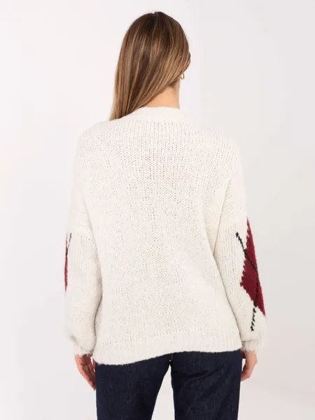 Wzorzysty sweter oversize w stylu retro