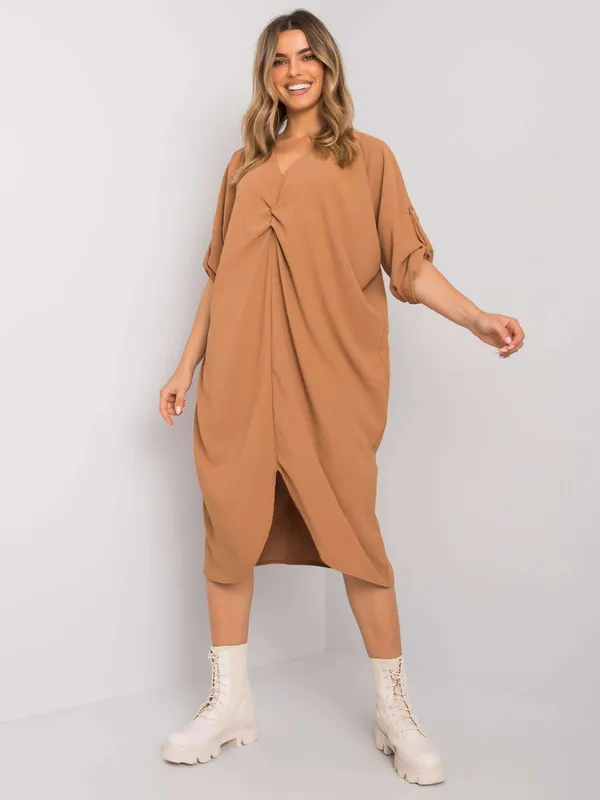 Ciemnoniebieska sukienka oversize