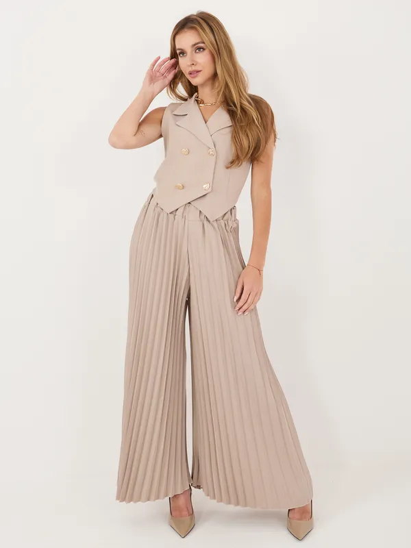 Elegancka kamizelka z dwurzędowym zapięciem i guzikami