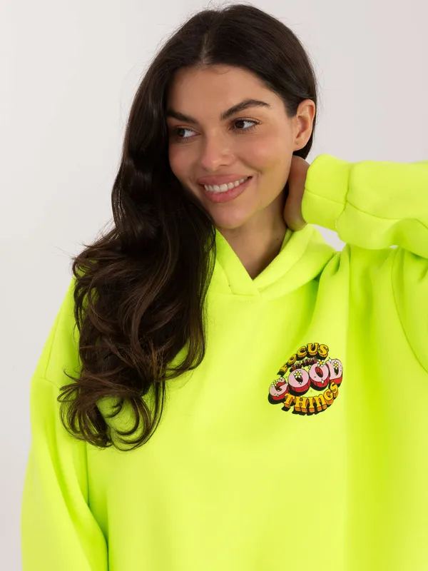 Bluza oversize z kapturem i nadrukiem graficznym