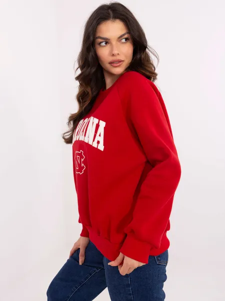 Bluza oversize z naszywanym napisem w stylu varsity