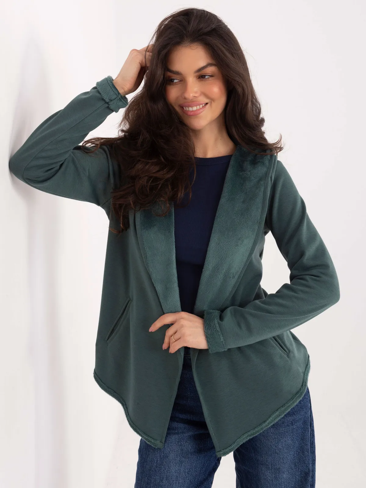 Casualowa bluza z kapturem o luźnym kroju - zdjęcie 1