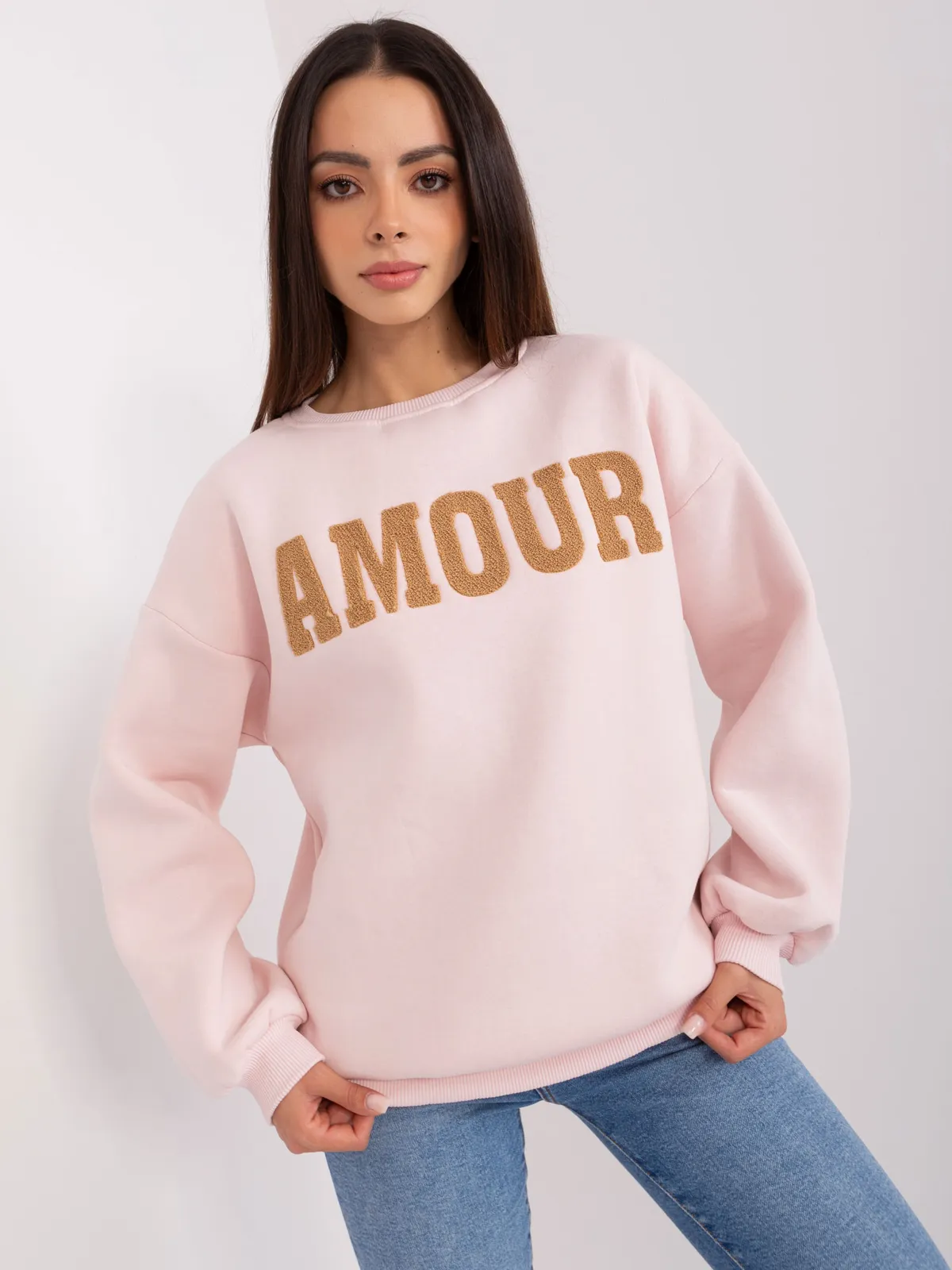 Ecru bluza oversize bawełniana - zdjęcie 4