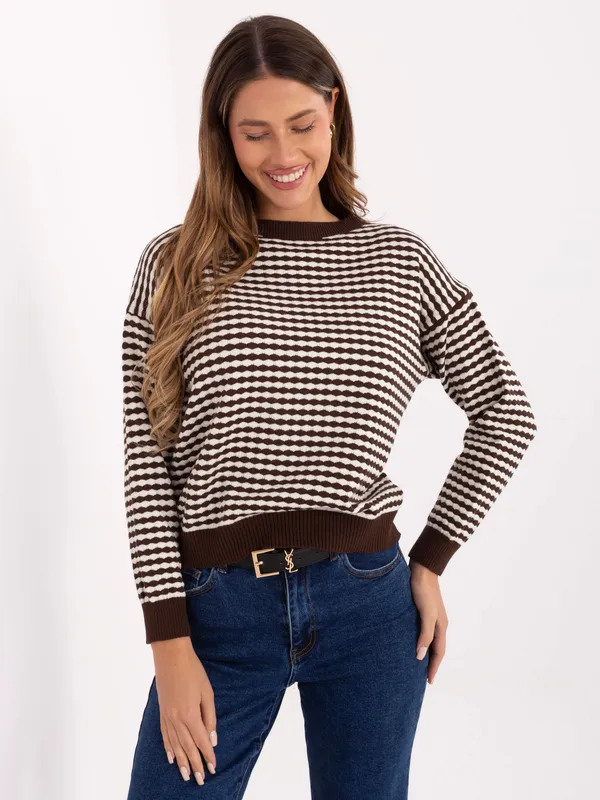 Sweter damski o luźnym kroju oversize - widok 2