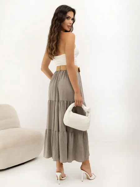 Spódnica maxi z falbanami w stylu boho