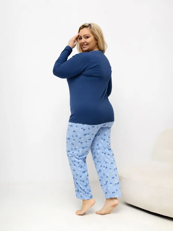 Komfortowa koszulka nocna z zapięciem na guziki - widok 2