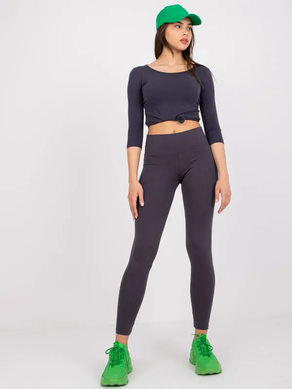 Dopasowane legginsy z wysokim stanem basic - widok 2