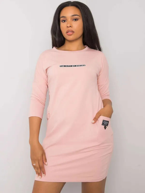 Ecru bawełniana sukienka plus size