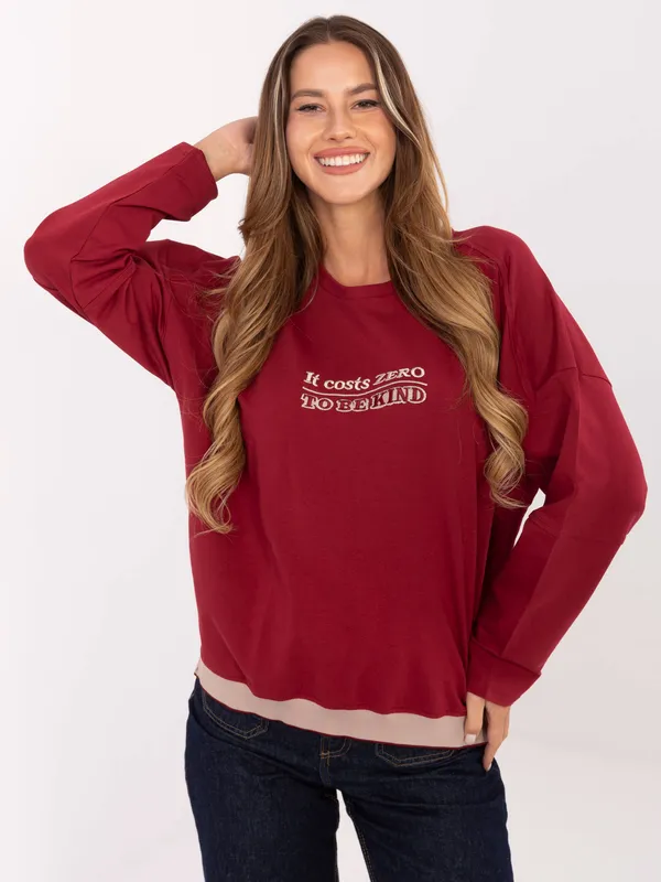 Bluza oversize z napisem w stylu casual