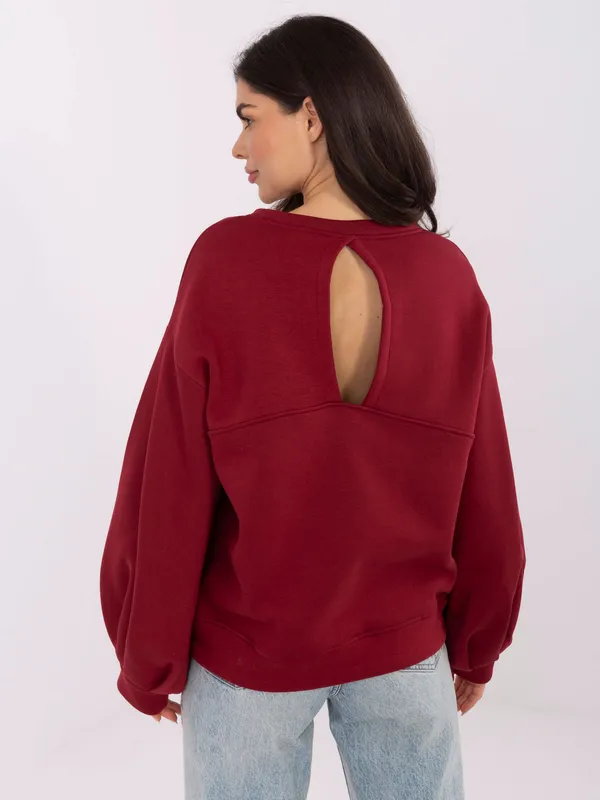 Bluza oversize z napisem i wycięciem na plecach