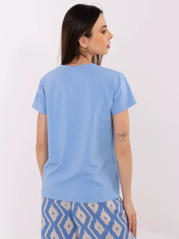 Klasyczny t-shirt z dekoltem w serek