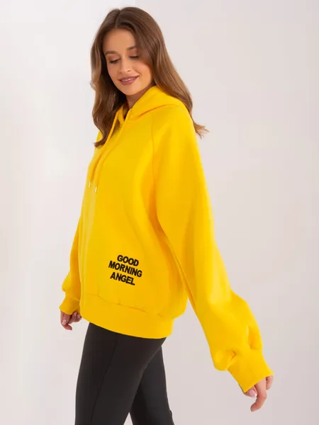 Bluza oversize z kapturem i haftowanym napisem
