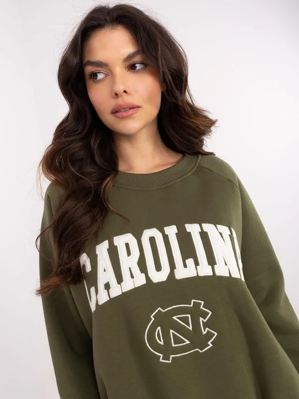 Bluza oversize w stylu varsity z nadrukiem