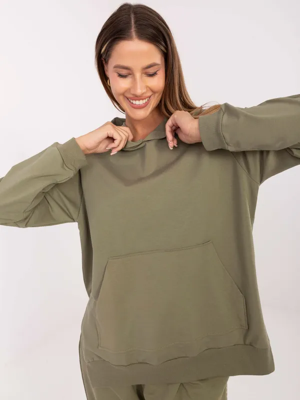 Bluza z kapturem o swobodnym kroju oversize