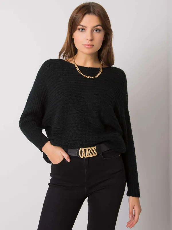 OCH BELLA Szary dzianinowy sweter - widok 2