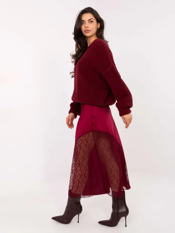 Miękki sweter o kroju oversize z okrągłym dekoltem