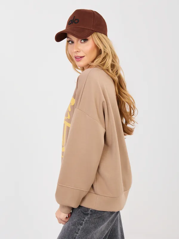 Bluza oversize z wyrazistym nadrukiem w stylu casual - widok 2