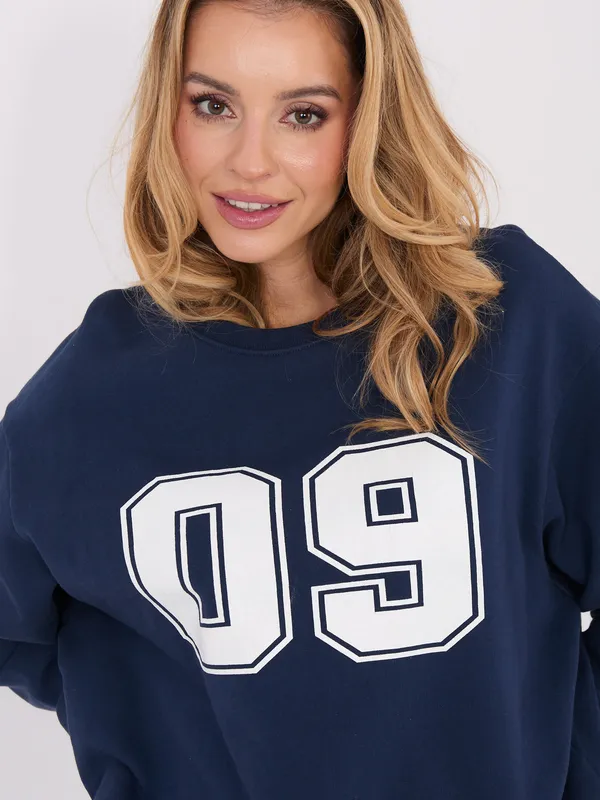 Bluza oversize w sportowym stylu z nadrukiem
