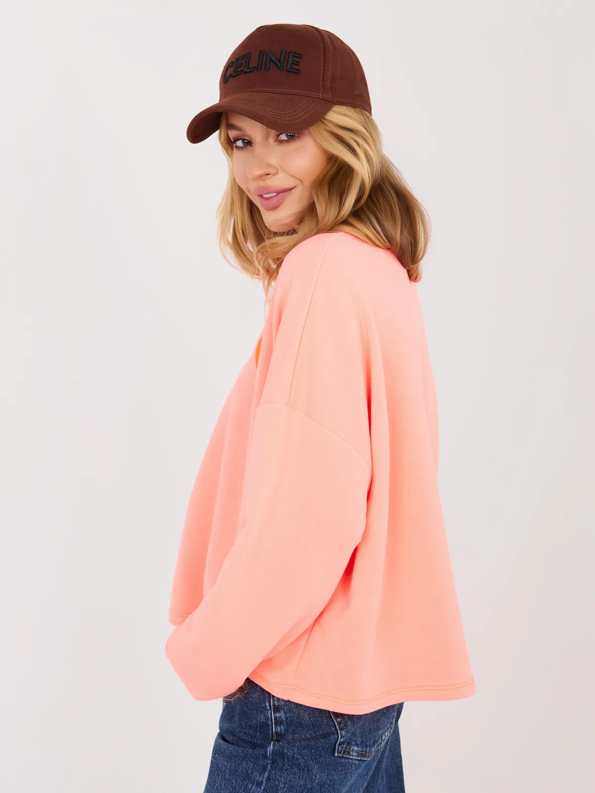 Bluza oversize z haftowanym sercem - zdjęcie 1