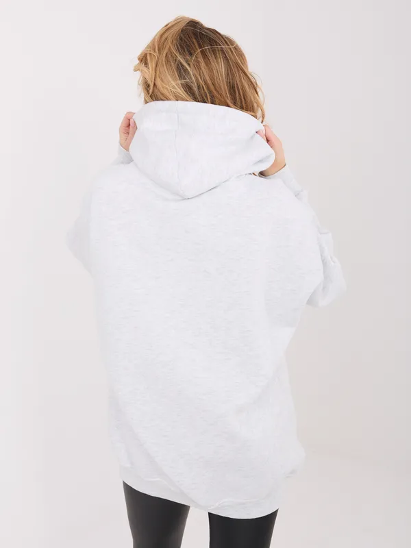 Bluza oversize z kapturem w stylu varsity