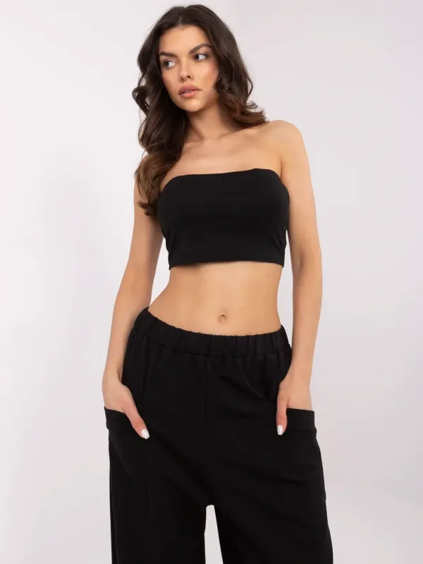 Luźne spodnie dresowe z obniżonym krokiem