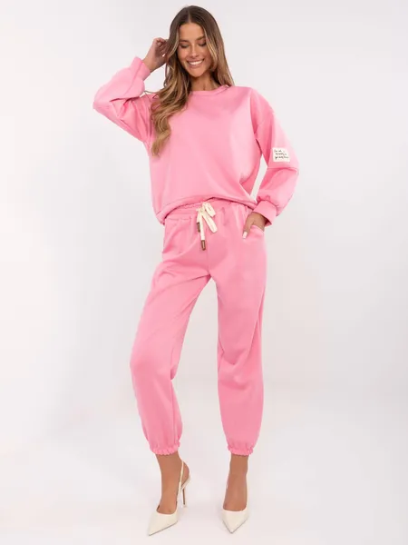 Komplet dresowy oversize z naszywką na rękawie
