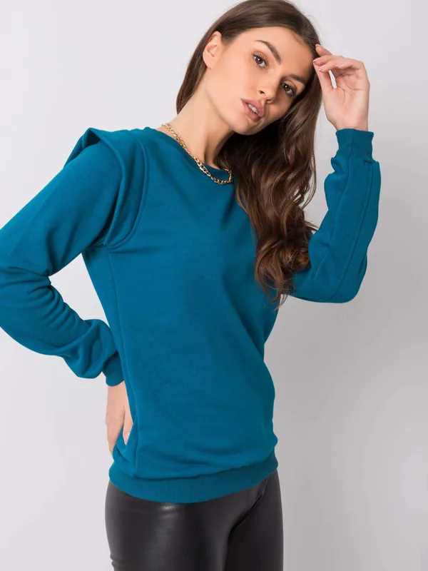 RUE PARIS Morska bluza z bawełny - widok 2