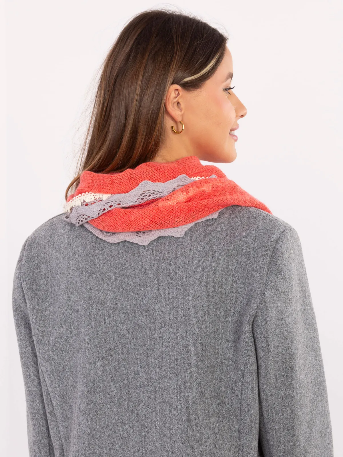 Chusta trójkątna w stylu boho z frędzlami - zdjęcie 1