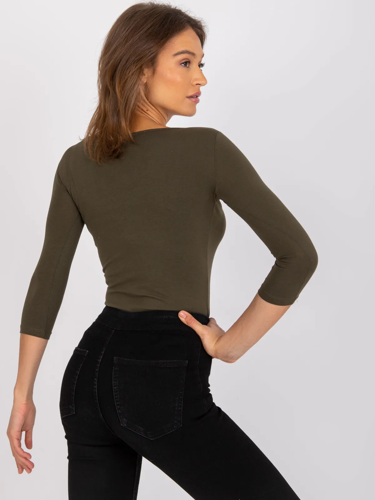 Khaki bluzka Mona - zdjęcie 10