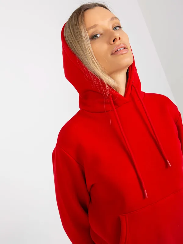 Ciemnoszara dresowa bluza basic kangurka RUE PARIS