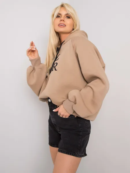 Ciemnoniebieska ocieplana bluza dresowa oversize