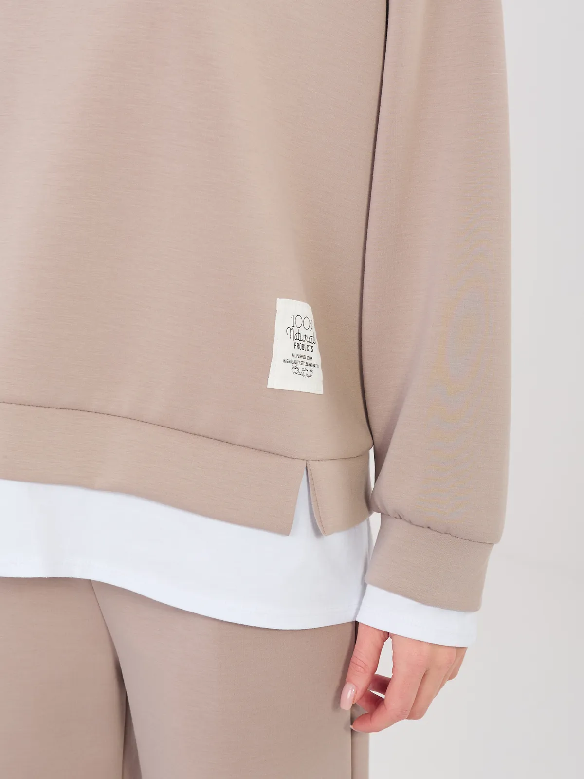 Wygodne spodnie dresowe o kroju wide leg - zdjęcie 1