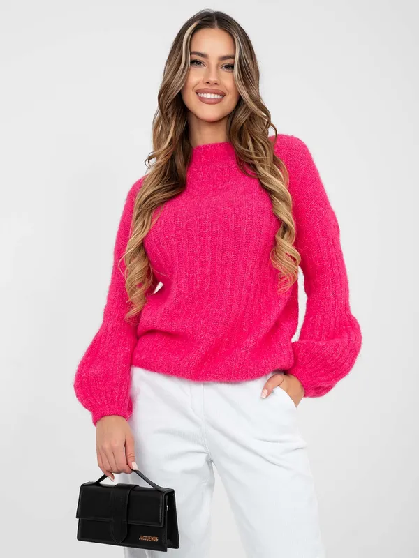 Sweter o kroju oversize z bufiastymi rękawami