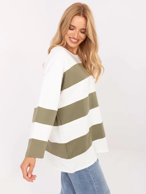 Bluzka oversize w pasy o swobodnym kroju
