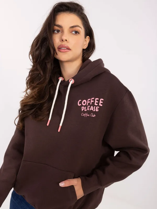 Oversize bluza z kapturem i graficznym nadrukiem - widok 2